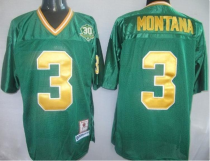 NCAA Notre Dame #3 Montana Green Jersey