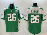 Men's Philadelphia Eagles #26 Saquon Barkley Green/White Split Vapor Untouchable Limited Jersey