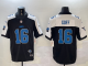 Men's Detroit Lions #16 Jared Goff Black/White F.U.S.E. 2024 Michigan Patch Vapor Limited Jersey