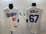 MLB Los Angeles Dodgers #67 Scully White 2024 Home Limited Stitched Baseball Jersey
