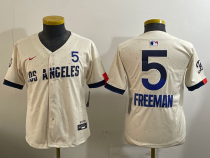 Men's Los Angeles Dodgers #5 Freddie Freeman 2024 City Connect Limited Stitched Jersey