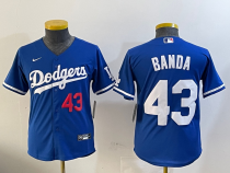 Youth Los Angeles Dodgers #43 Anthony Banda Blue Stitched Baseball Jersey