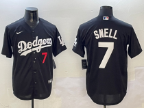 Men's Los Angeles Dodgers #7 Blake Snell Black 2024 Home Limited Stitched Baseball Jersey