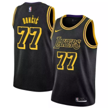 Men's Los Angeles Lakers #77 Luka Dončić Black 2024 Draft Stitched Jersey