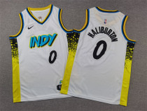 NBA Indiana Pacers #0 Tyrese Haliburton White 2023/24 City Edition Youth Jersey