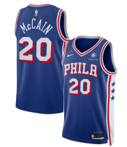 Men's Philadelphia 76ers #20 Jared McCain Royal 2024 Draft Icon Edition Jersey