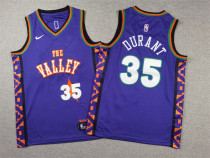 NBA Phoenix Suns #35 Kevin Durant Purple 2024/25 City Edition Stitched Youth Jersey