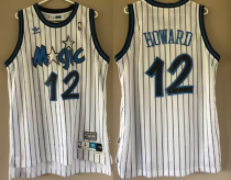 Men's Orlando Magic #12 Dwight Howard White Stitched Jersey