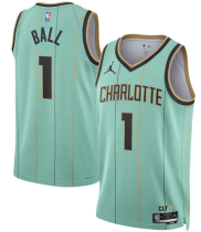 Men's Charlotte Hornets #1 LaMelo Ball Mint 2024/25 City Edition Stitched Jersey