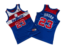 Men's Washington Wizards #23 Michael Jordan Blue/Red Throwback Stitched Jersey