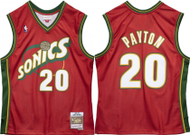 NBA Seattle Supersonics #20 Gary Payton Red 1995-96 Throwback Red Jersey