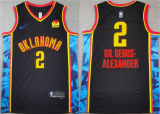 Men's Oklahoma City Thunder #2 Shai Gilgeous-Alexander Black 2024-25 City Edition Stitched Jersey
