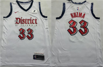 Men's Washington Wizards #33 Kyle Kuzma White Stitched Jersey