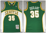 NBA Seattle Supersonics #35 Kevin Durant Green 2007-08 Throwback SuperSonics Stitched Jersey