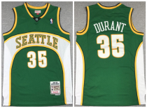 NBA Seattle Supersonics #35 Kevin Durant Green 2007-08 Throwback SuperSonics Stitched Jersey