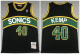 NBA Seattle Supersonics #40 Shawn Kemp Black 1994-95 Throwback Stitched Jersey