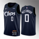 Men's Los Angeles Clippers #0 Russell Westbrook Navy 2023-24 City Edition Stitched Jersey