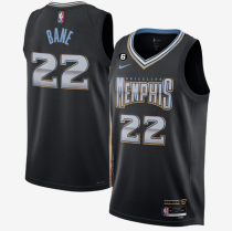 Men's Memphis Grizzlies #22 Desmond Bane Black 2022/23 City Edition With NO.6 Patch Jersey