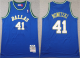 Men's Dallas Mavericks #41 Dirk Nowitzki Blue Stitched Jersey