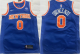 Men's New York Knicks #0 Donte DiVincenzo Blue Stitched Basketball Jersey