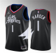 Men's Los Angeles Clippers #1 James Harden Black Statement Edition Stitched Jersey