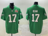 Men's Philadelphia Eagles #17 Dean Green 2025 Super Bowl LIX Patch Vapor Jersey
