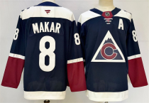 Men's Colorado Avalanche #8 Cale Makar Navy 2024-25 Alternate With A Patch Stitched Jersey
