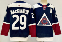 Men's Colorado Avalanche #29 Nathan MacKinnon Navy 2024-25 Alternate With A Patch Jersey