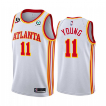 Men's Atlanta Hawks White #11 Trae Young Stitched NBA Jersey