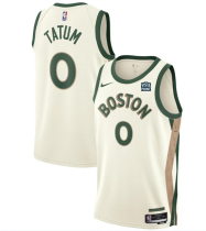 Men's Boston Celtics #0 Jayson Tatum White 2023/24 City Edition Stitched Basketball Jersey