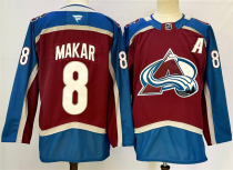 Men's Colorado Avalanche #8 Cale Makar Burgundy 2024-25 Home With A Patch Stitched Jersey
