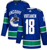 Men's Adidas Vancouver Canucks #18 Jake Virtanen Blue Stitched NHL Jersey