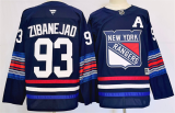 Men's New York Rangers #93 Mika Zibanejad Navy 2024-25 Stitched Jersey