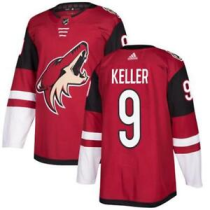 Men's Arizona Coyotes #9 Clayton Keller Burgundy Red 2018 Season Home Stitched Jersey