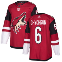 Men's Adidas Arizona Coyotes #6 Jakob Chychrun Burgundy Red 2018 Season Home Stitched Jersey