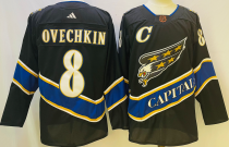 Men's Washington Capitals #8 Alexander Ovechkin Black Stitched Hockey Jersey