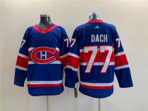 CMen's Montreal Canadiens #77 Kirby Dach Blue Stitched Jersey