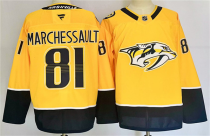 Men's Nashville Predators #81 Jonathan Marchessault Gold 2024-25 Home Stitched Hockey