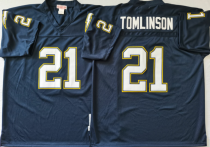 NFL San Diego Chargers Blue #21 Tomlinson Dark Blue Throwback Jersey