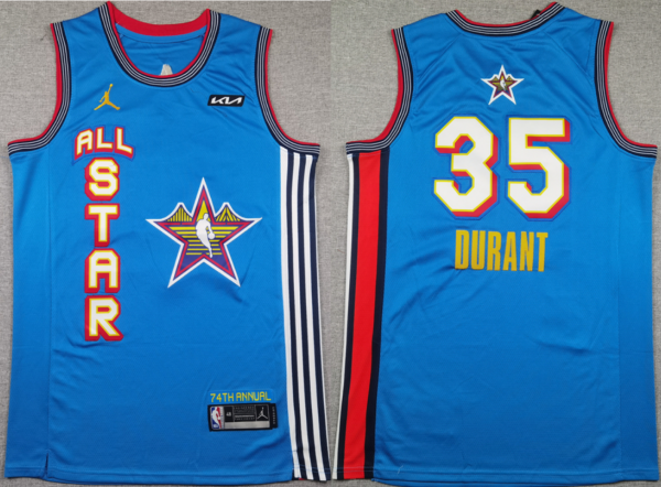 Men's Phoenix Suns Kevin Durant #35 Blue 2025 NBA All-Star Swingman Stitched Jersey