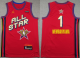 Men's San Antonio Spurs #1 Victor Wembanyama Red 2025 NBA All-Star Swingman Stitched Jersey