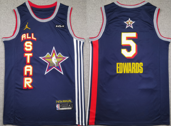 Men's Minnesota Timberwolves #5 Anthony Edwards  NBA All Star 2025 Swingman Stitched Jersey