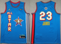 Men's Los Angeles Lakers # 23 LeBron James Light Blue All-Stars 2025 Edition Stitched Jersey