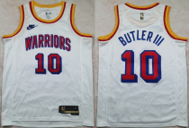 Men's Golden State Warriors #10 Jimmy Butler III White 2025 Classic Edition Swingman Jersey