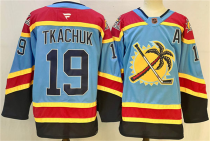 Men's Florida Panthers #19 Matthew Tkachuk Blue 2024-25 Reverse Retro With A Patch Jersey