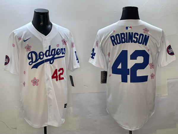 MLB Los Angeles Dodgers #42 Jackie Robinson White 2025 Tokyo Series Limited Stitched Jersey