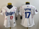 Women MLB Los Angeles Dodgers #17 Shohei Ohtani White 2025 Tokyo Series Limited Stitched Jersey