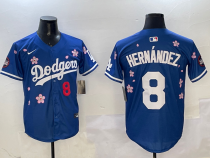 Men's MLB Los Angeles Dodgers #8 Kiké Hernández Royal 2025 Tokyo Series Limited Stitched Jersey