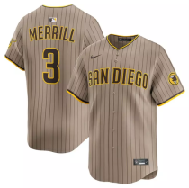 Men's MLB San Diego Padres #3 Merrill Tan Nike Game Jersey