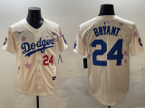 Men's Los Angeles Dodgers #24 Kobe Bryant Cream 2025 Tokyo Series Limited Jersey